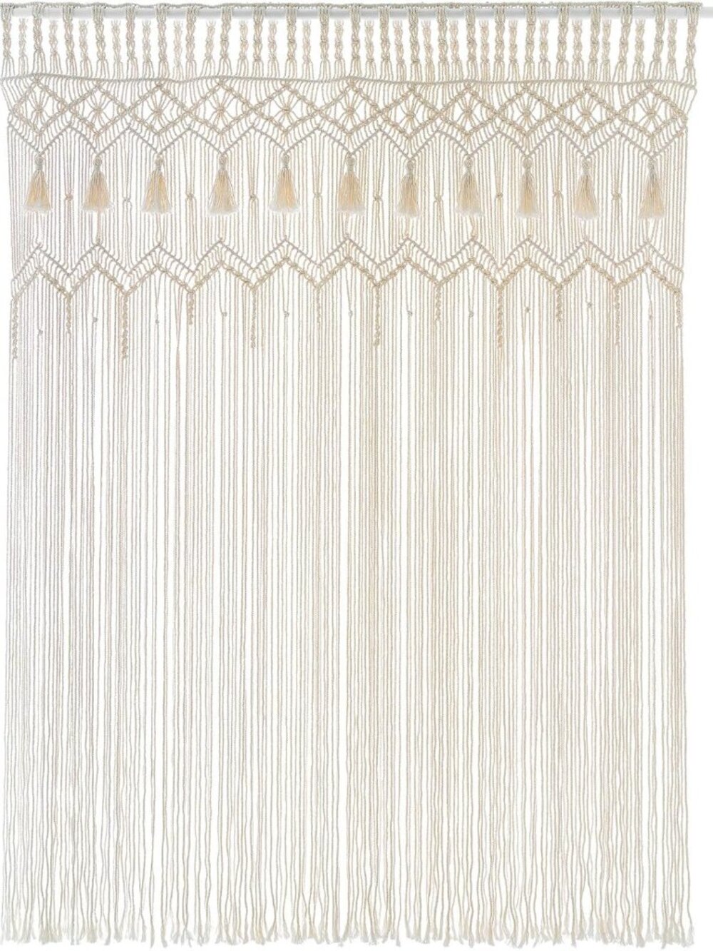 Macrame Curtain, Large Boho Woven Wall Hanging, 1 Pack 51" W x 70" L